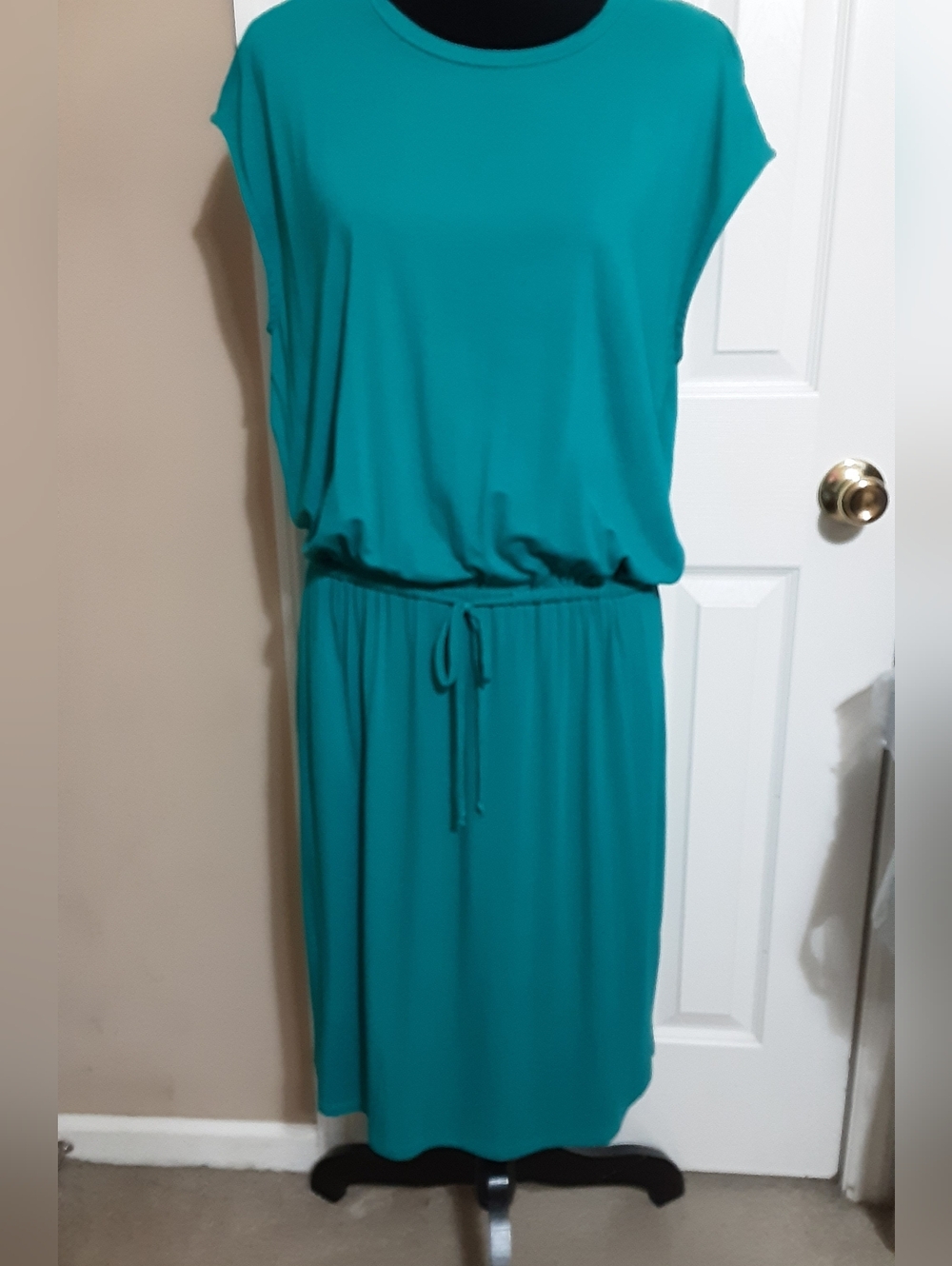 Banana Republic Dress With Drawstring Waist Sleeveless Teal